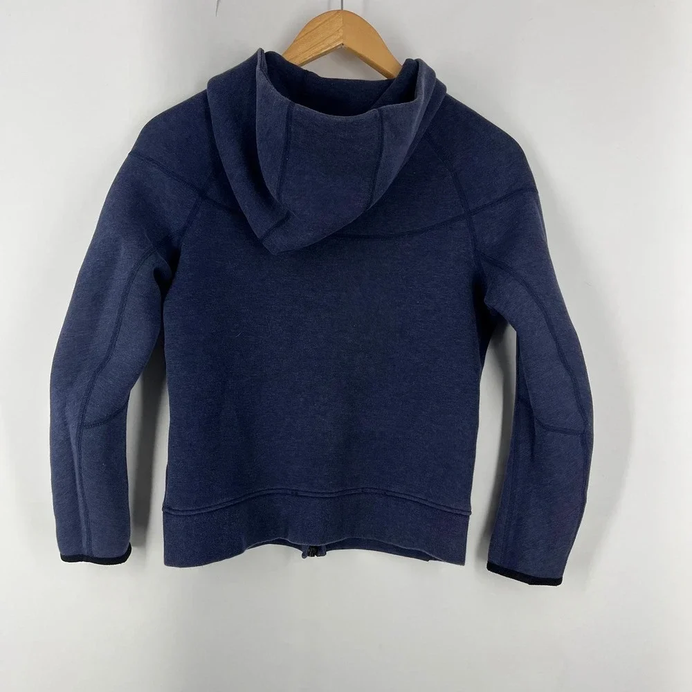 Nike‎ Kids Tech Fleece Full Zip Hoodie Blue Heathered Jacket CU9223-410 Size M